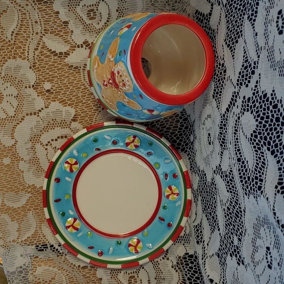 Home Interiors Gingerbread Candle Shade & Plate New, fits med to small jars - Picture 7 of 13